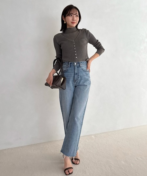 tシャツ シアーラメリブニットトップス レディース anuans tシャツ シアーラメリブニットトップス レディース