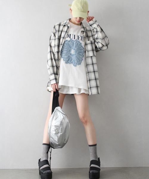 2754　こちらは専用です SpRay tシャツ デニムフラワーロゴTシャツ レディース