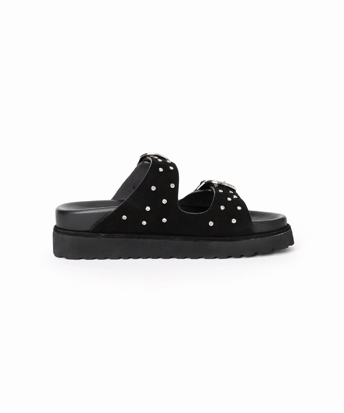 LE TALON ビジュードットベルトサンダル　ブラック LE TALON｜ビジュードットベルトサンダル | Rakuten Fashion