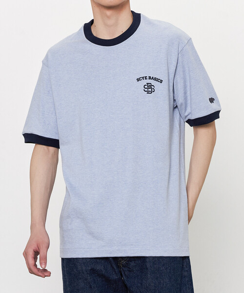 SCYE BASICS サイベーシックス コットン プリント リンガー T