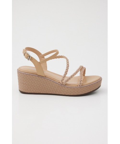 最終　STACCATO プルスコードストラップウェッジヒール22.5 完売品 STACCATO プルスコードストラップウェッジヒールサンダル 22.5