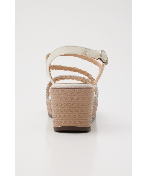 最終　STACCATO プルスコードストラップウェッジヒール22.5 完売品 STACCATO プルスコードストラップウェッジヒールサンダル 22.5