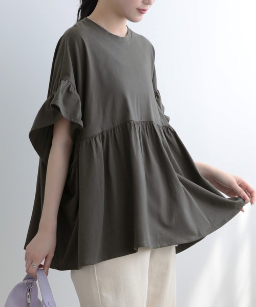 Tシャツ・カットソー SUNFLOWER SS25 (1229 OFFWHITE) SUNFLOWER EIGHT tシャツ フリルスリーブカットソー レディース