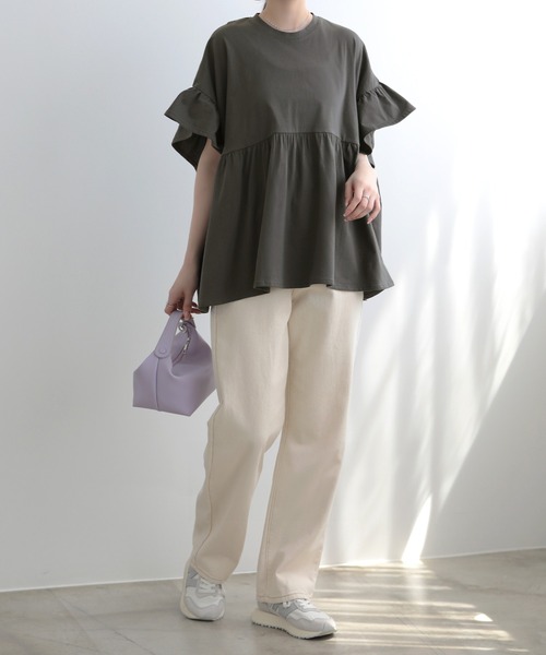 Tシャツ・カットソー SUNFLOWER SS25 (1229 OFFWHITE) SUNFLOWER EIGHT tシャツ フリルスリーブカットソー レディース