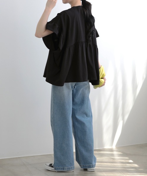SUNFLOWER EIGHT tシャツ フリルスリーブカットソー レディース