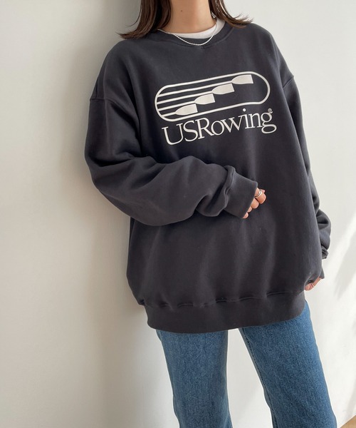 「CANAL JEAN」 スウェットカットソー ONE SIZE チャコールグレー レディース