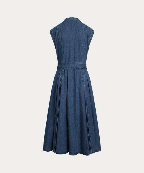 【Ralph Lauren】ウエストリボン★デニムミディシャツドレス LAUREN RALPH LAUREN（ローレン ラルフ ローレン）の