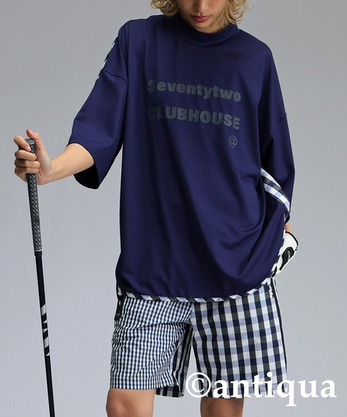 tシャツ 「STCH」チェック切り替えトップス レディース メンズ