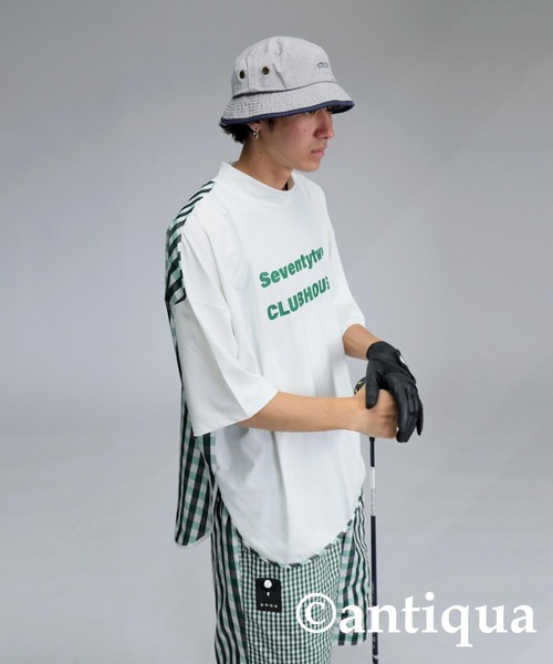 antiqua tシャツ 「STCH」チェック切り替えトップス レディース