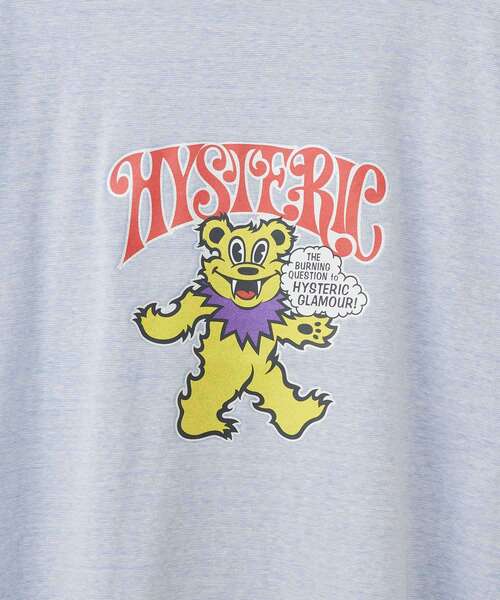 【国内買付】HYSTERIC GLAMOUR FIRE BEAR GLITTER Tシャツ ロゴ HYSTERIC GLAMOUR - FIRE BEAR GLITTER Tシャツ / ブラック | Tempt