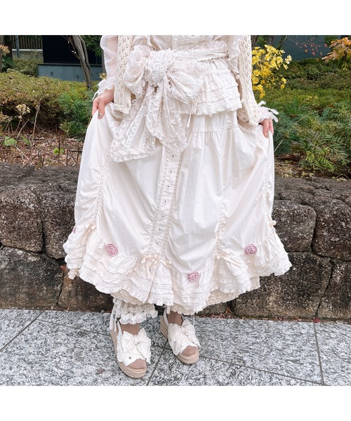 PINK HOUSE スカート フラワーモチーフ付きスカート : ZOZOTOWN