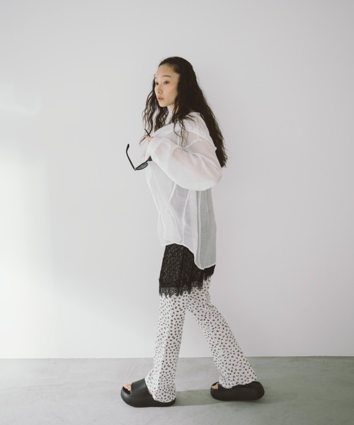 duei パンツ シアーフラワーフレアパンツ レディース : ZOZOTOWN
