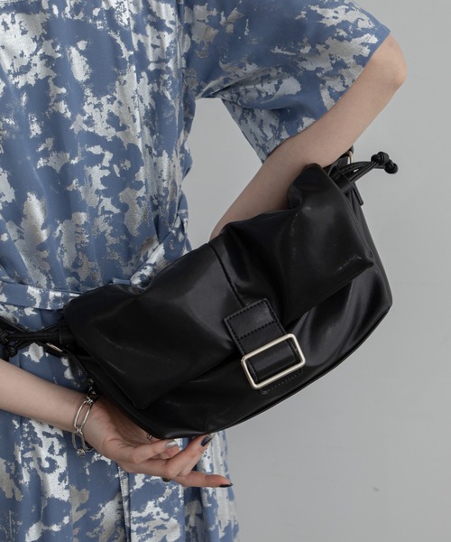 ショルダーバッグ バッグ 2wayドロスト巾着ショルダーバッグ