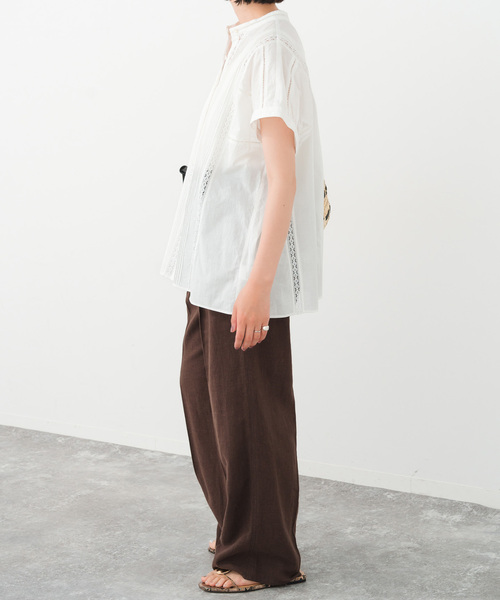 Spick＆Span ブラウス シャツ ケミカルレースフレンチブラウス