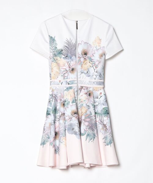 Ted Baker 「Ted Baker」 花柄半袖ワンピース 0 ホワイト