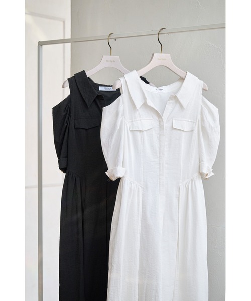 HER SHIRT HER DRESS 売れ筋商品|||ハー シャツ ハー ドレス Tシャツ トップス レディース Tops Azure GIRL DRESS FOR NOW トップス レディース 1枚で決まる 半袖