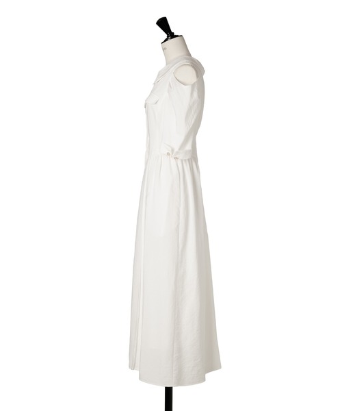 Her lip to ワンピース Open Shoulder Tuck Shirt Dress