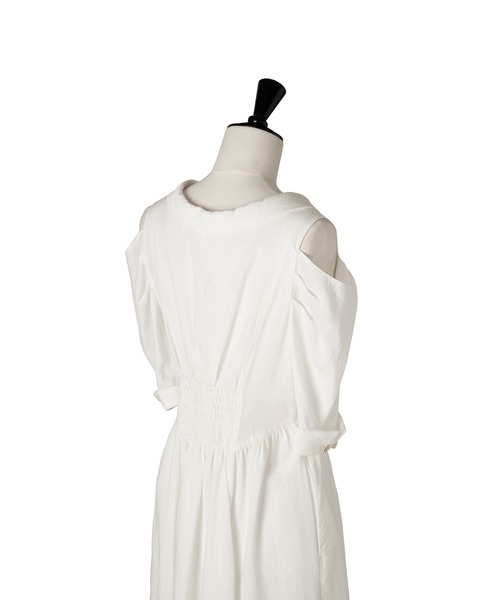 Her lip to ワンピース Open Shoulder Tuck Shirt Dress