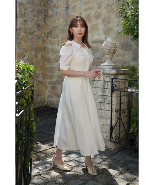 ワンピース Draped Shirt Dress Set herlipto Draped Shirt Dress Set