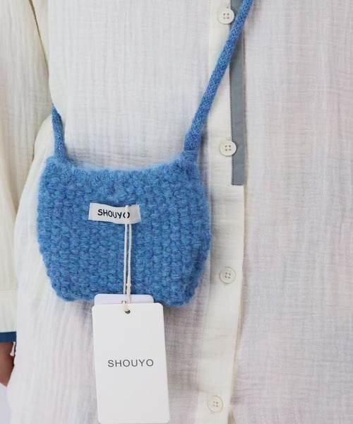 SHOUYO トートバッグ 「3色展開」手編み風ニットショルダーバッグ
