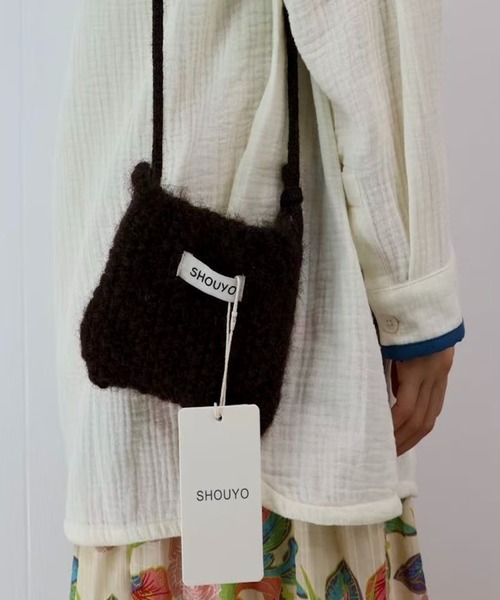 SHOUYO トートバッグ 「3色展開」手編み風ニットショルダーバッグ