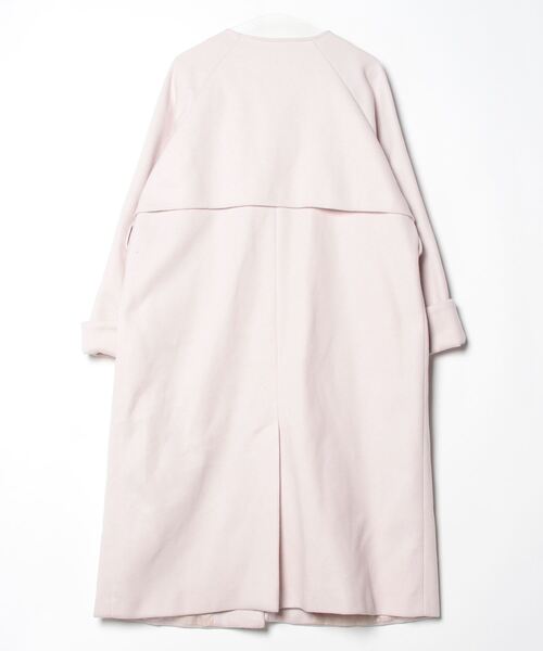 「ECLIN」 ノーカラーコート FREE アイボリー レディース_画像2