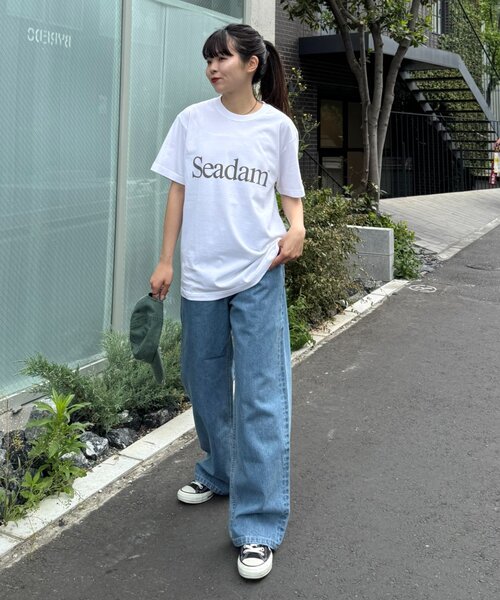 「SEADAM」 半袖Tシャツ MEDIUM ブラック レディース
