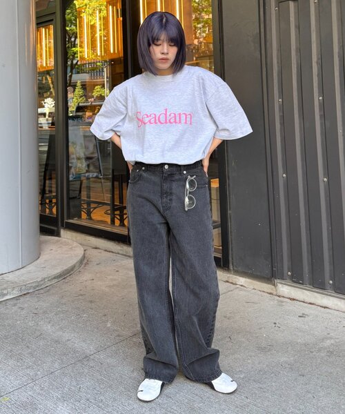 「SEADAM」 半袖Tシャツ MEDIUM ブラック レディース