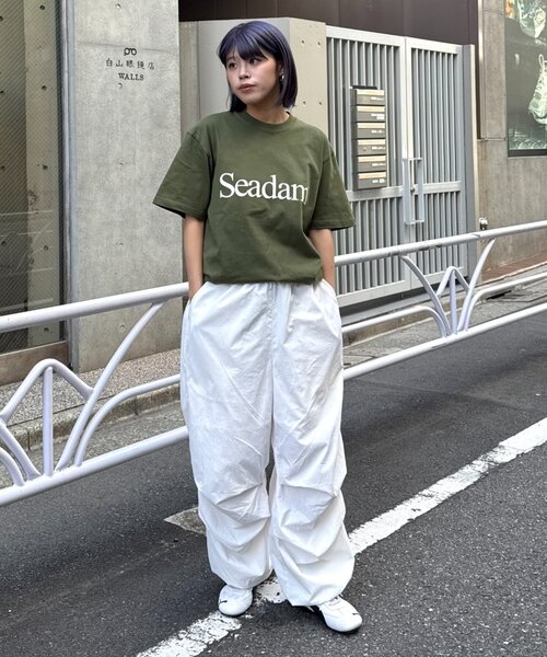 「SEADAM」 半袖Tシャツ MEDIUM ブラック レディース