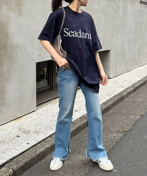 「SEADAM」 半袖Tシャツ MEDIUM ブラック レディース