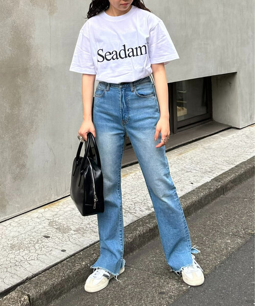 「SEADAM」 半袖Tシャツ MEDIUM ブラック レディース