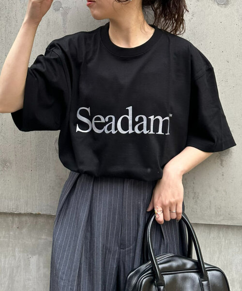 「SEADAM」 半袖Tシャツ MEDIUM ブラック レディース