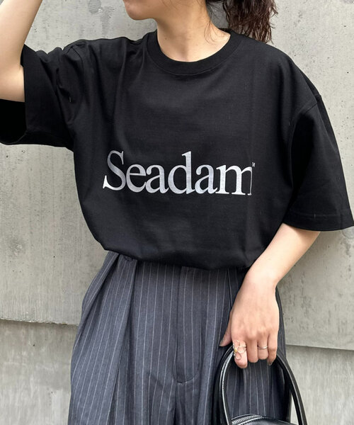 「SEADAM」 半袖Tシャツ MEDIUM ブラック レディース