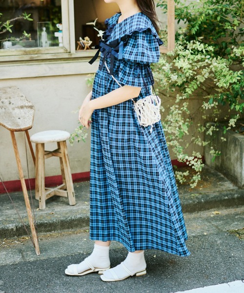「LE'RURE」 半袖ワンピース MEDIUM オフホワイト kutir 「kutir」 半袖ワンピース MEDIUM オフホワイト