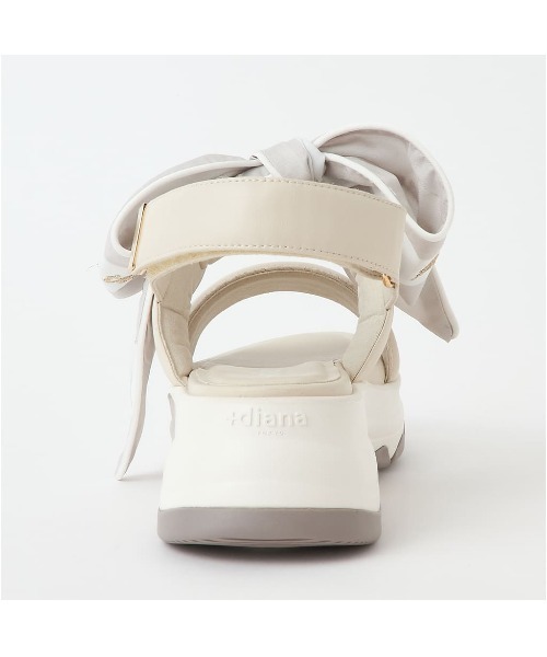 diana（プラスダイアナ） サンダル 「軽量」スカーフリボン付き厚底
