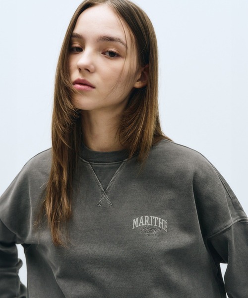 marithe+francois girbaud スウェット さらに100円引き◇MARITHE◇CLASSIC LOGO SWEATSHIRT (Marithe +