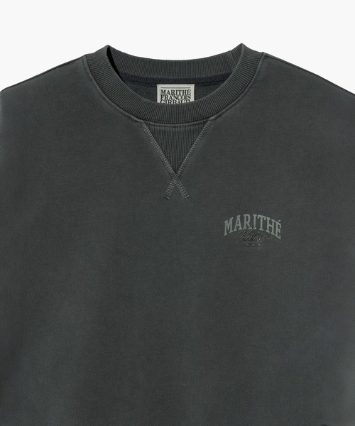 marithe+francois girbaud スウェット MARITHE CLASSIC LOGO COLOR BLOCK RAGLAN SWEATSHIRT (Marithe
