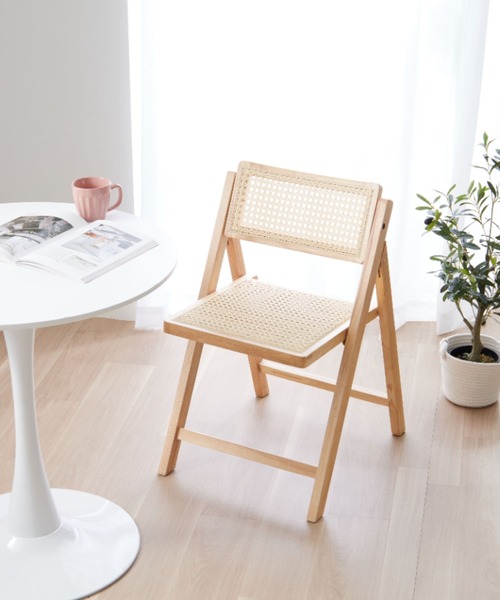 家具 ラタン調　折り畳みチェア_8