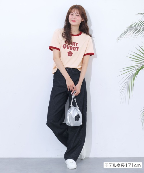 マリークワント　Tシャツ　半袖シャツ　プルオーバー　ロゴデイジー【新品未使用】 MARY QUANT tシャツ マリークワント mary quant レトロロゴ