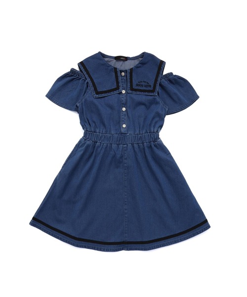 「JENNI love」 「KIDS」半袖ワンピース 160cm ブルー キッズ_画像9