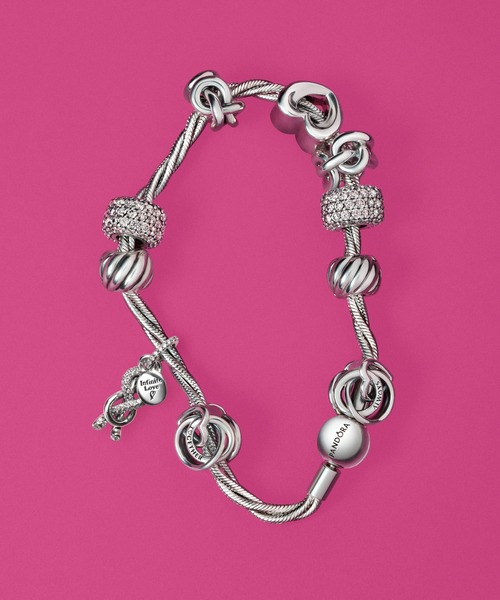 中古pandora シルバー925ブレスレット PANDORA 「Pandora」 ブレスレット 18cm シルバー レディース