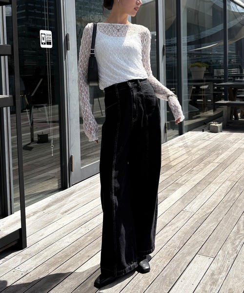 NOGLE tシャツ 「NOGLE/ノグル」2wayレーストップス レディース