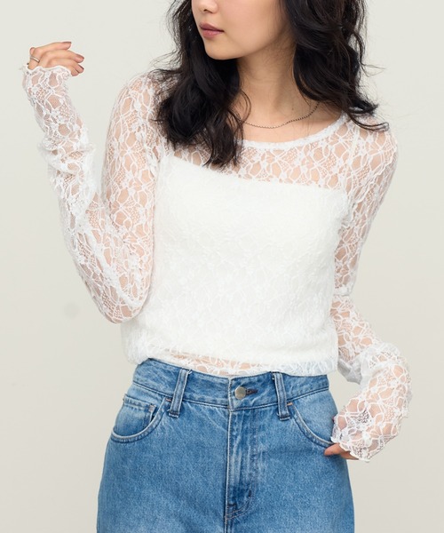 NOGLE tシャツ 「NOGLE/ノグル」2wayレーストップス レディース