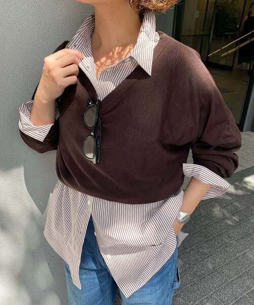 SLOBE IENA（スローブイエナ） ブラウス シャツ コットンブロード 