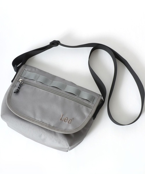 【アイボリー】【LEE掲載】Trench/レザーフラップショルダーBAG Lee（リー） ショルダーバッグ バッグ ロゴ ワンポイント刺繍 撥水