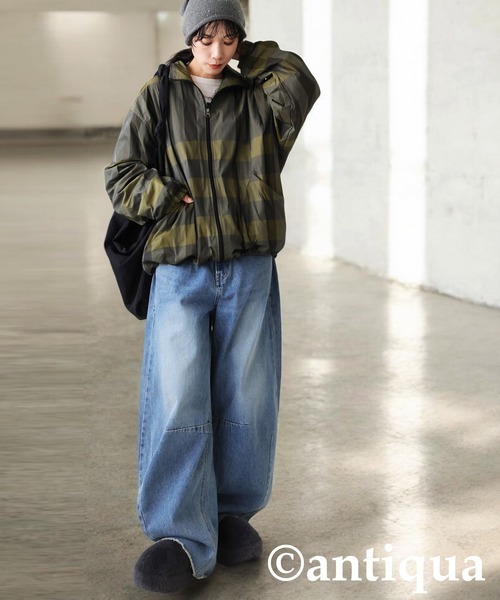 antiqua（アンティカ） ブルゾン アウター チェック柄ブルゾン