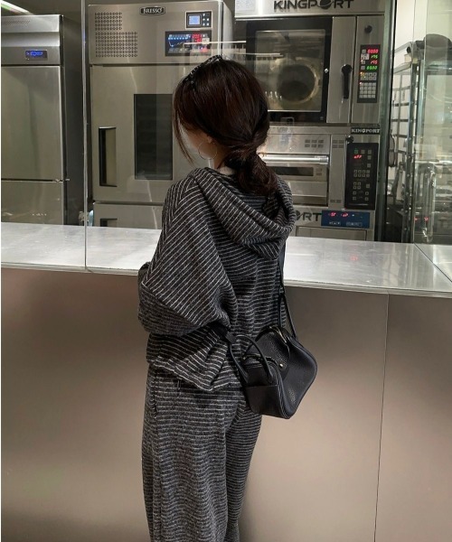 S*A様 廃盤美品✨WIND AND SEA ポンチスウェット ロングスリーブポ ViViDAY セットアップ 「上下2点セット」ボーダー柄パーカー＋ボーダー