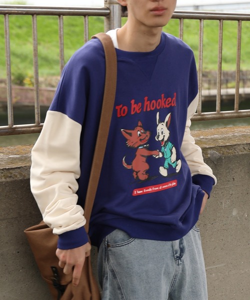 トレーナー スウェット HOOK -original- キャラクタープリント クルー