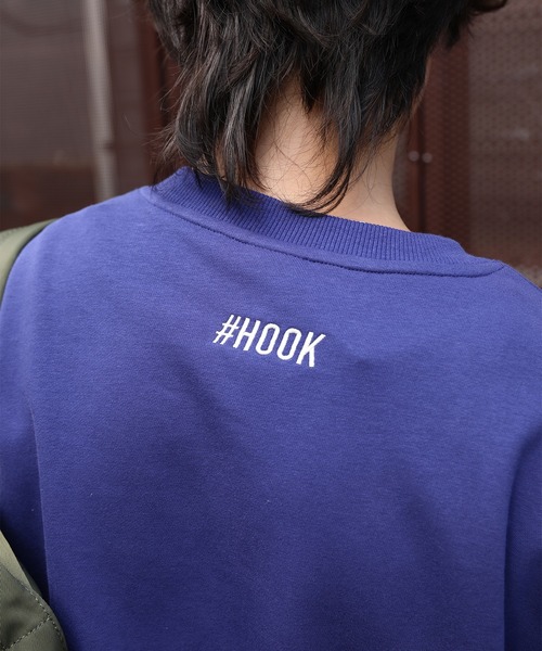 hooked 購入　スウェット トレーナー スウェット HOOK -original- キャラクタープリント クルー