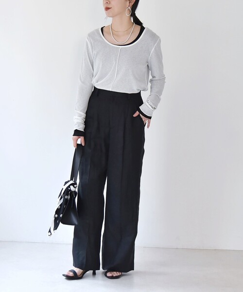 「quaranciel」 スラックス 36 ピンク レディース_画像2